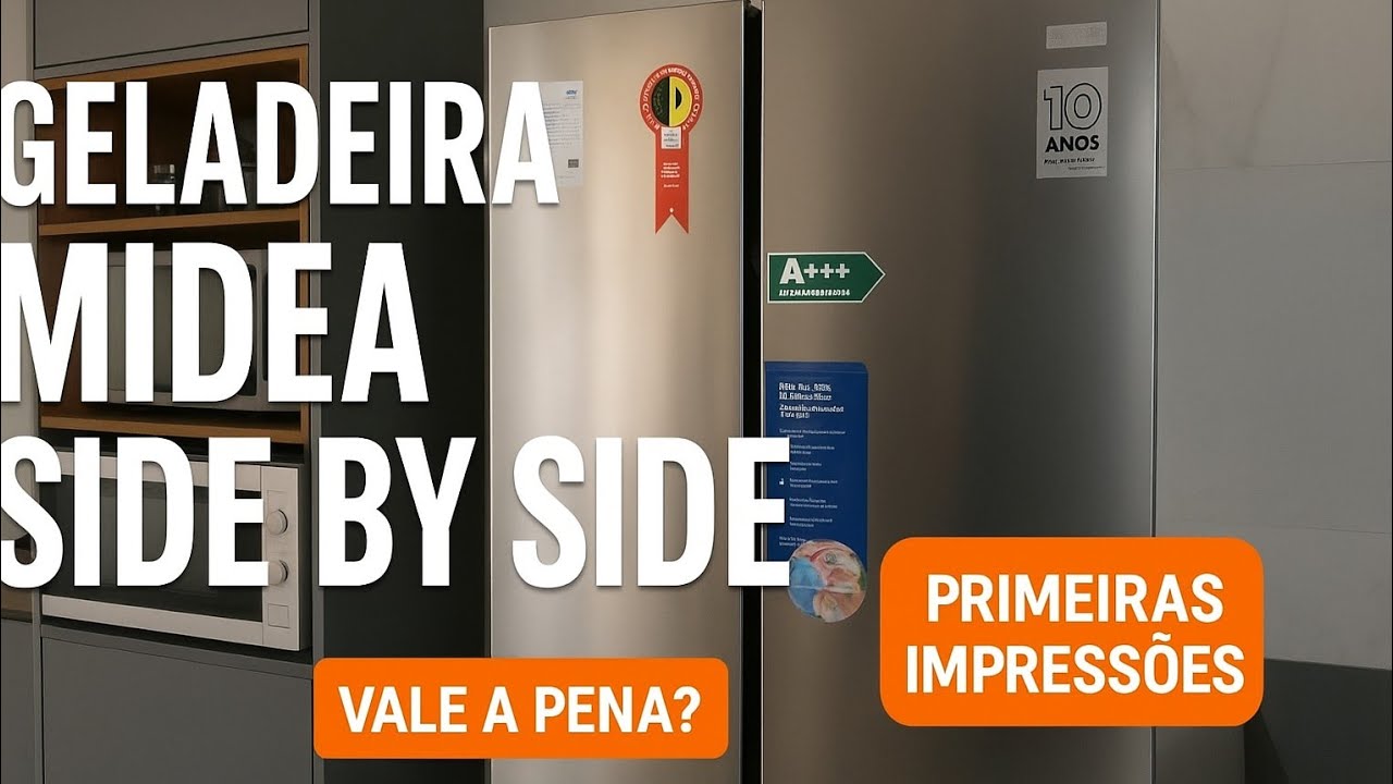 CHEGOU MINHA GELADEIRA NOVA -Geladeira MIDEA  Side by side Primeiras impressões  Um Sonho realizado 