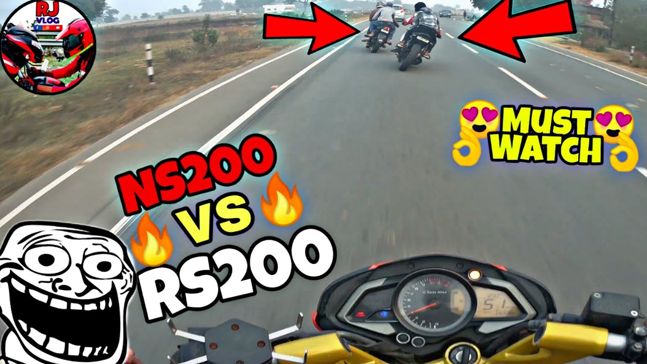 🔥NS200 VS RS200 CRAZY CHASE🔥 || RS200 RIDER RASH RIDE || RJVLOG