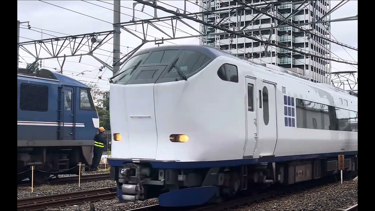 EF210-143号機[新]牽引　高速貨物列車・EF210-342号機[吹]+EF210-129号機[岡]　吹田タ(吹貨西)構内　入換 ・関空特急「はるか」号