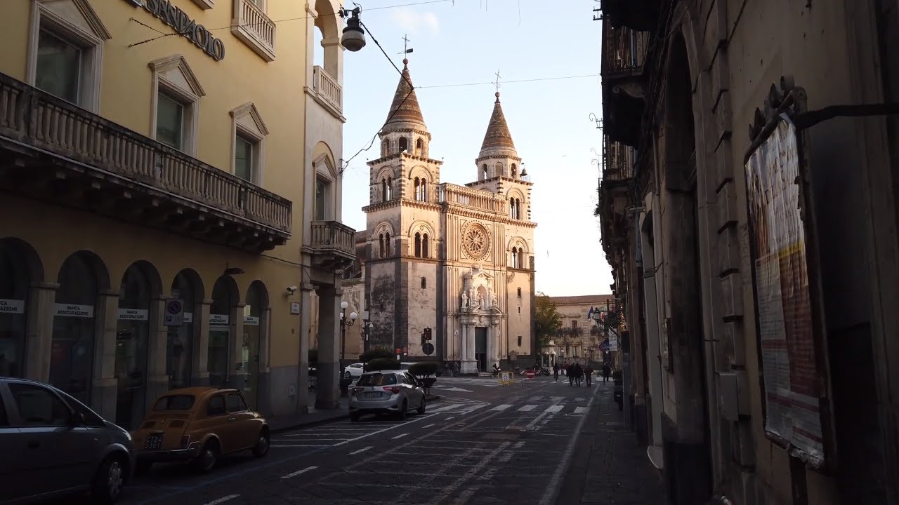 Acireale - Corso Savoia Sicily walking tour 4k