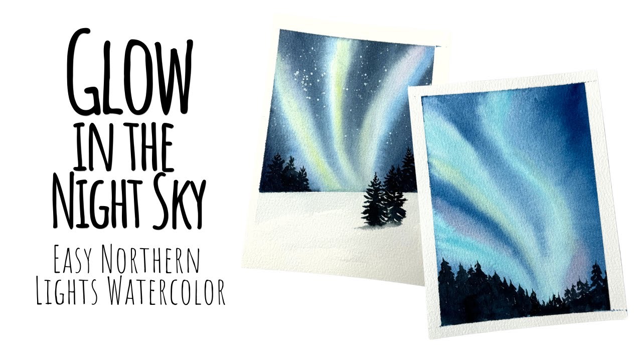 Watercolor Northern Lights for Beginners (Step-by-Step)