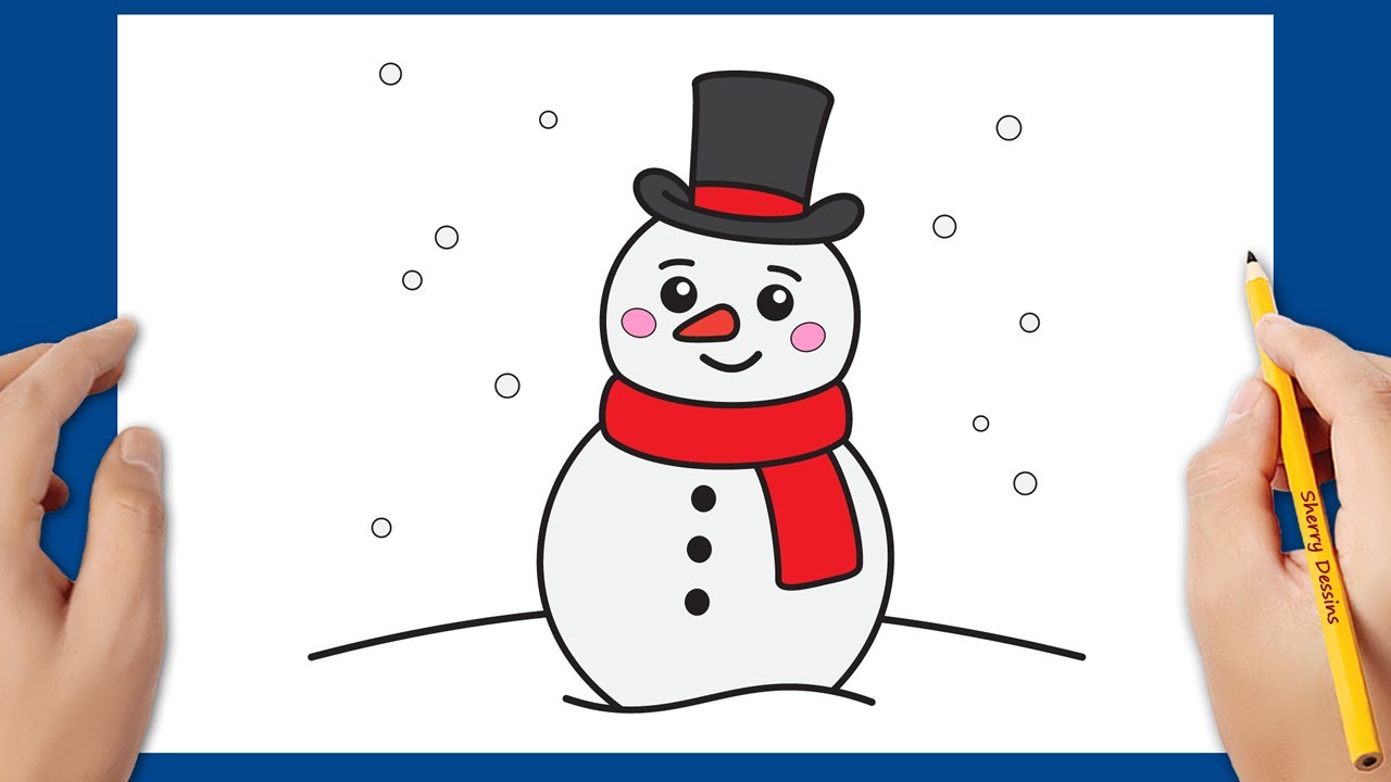 Comment dessiner un bonhomme de neige facile
