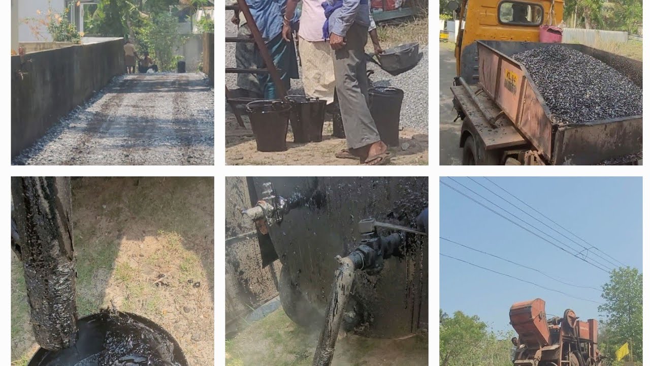 അംഗൻവാടി യിലേക്കുള്ള റോഡ് ടാറിങ് നടക്കുന്നു ആദ്യമായിട്ടാണ് ഇങ്ങനെ ഒന്ന് നേരിൽ കാണുന്നത്👍
