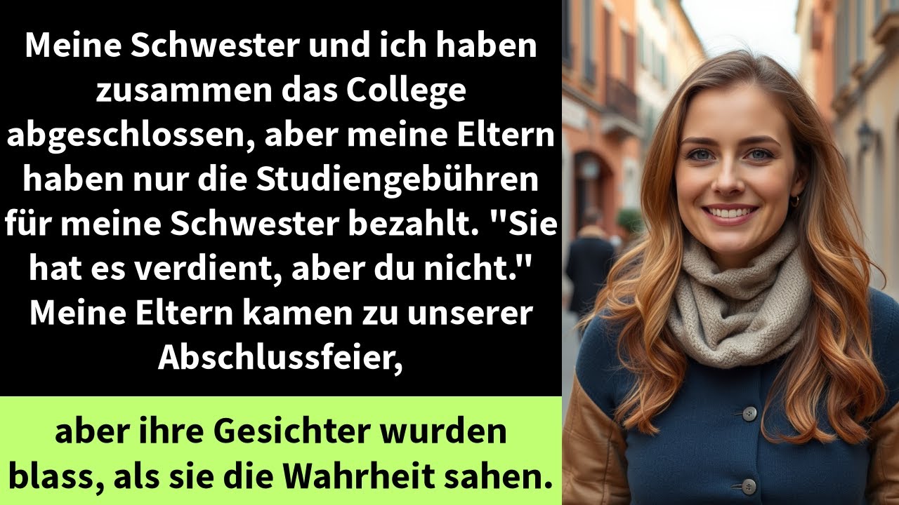 Meine Schwester und ich haben zusammen das College abgeschlossen, aber meine Eltern haben nur die