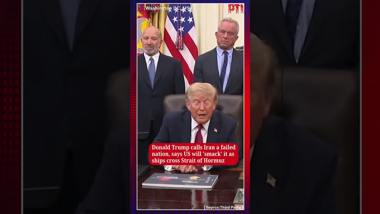 Donald Trump calls Iran a failed nation, says US will 'smack' it as ships cross Strait of Hormuz