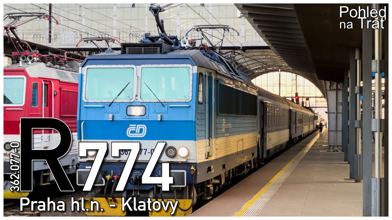 Pohled na trať | Praha hl.n. - Klatovy | R 774 Berounka/Špičák | aneb ranní slunce
