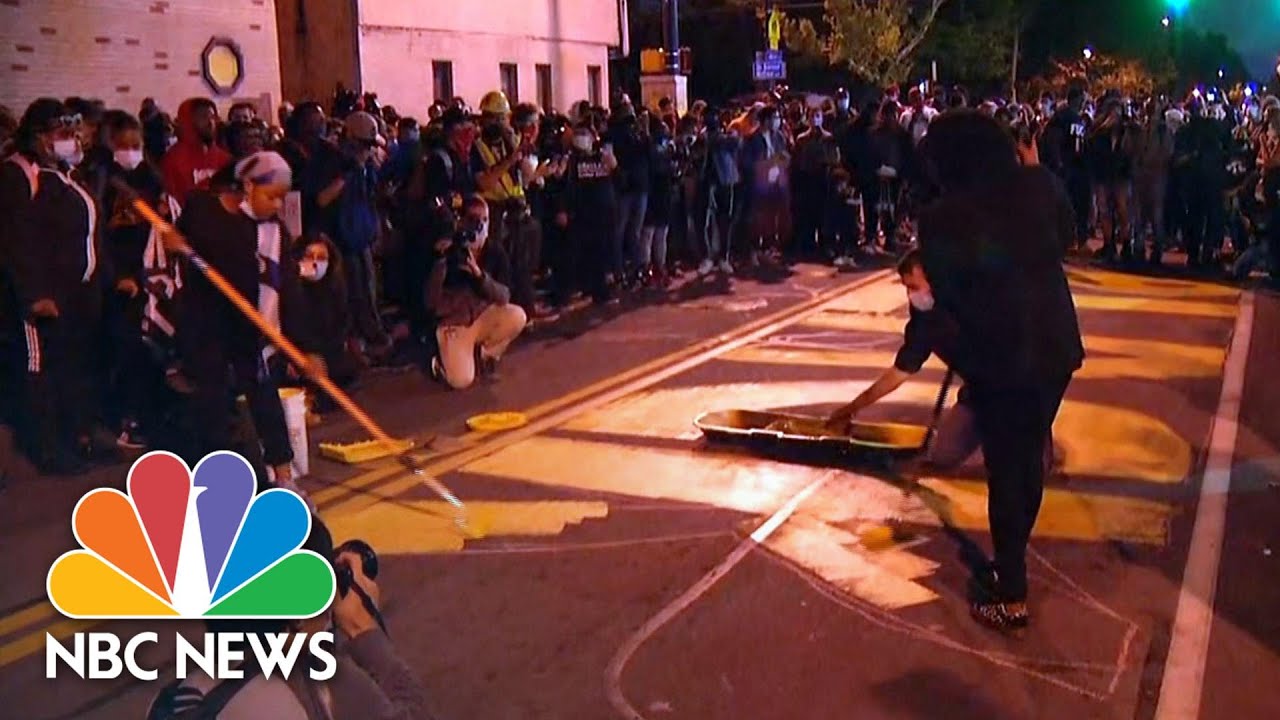 Rochester Protesters Paint Black Lives Matter On Street | NBC News NOW