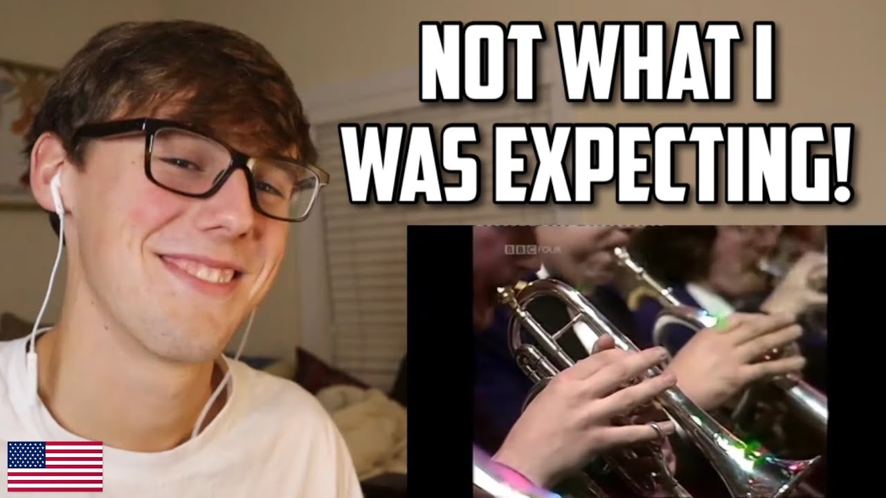 American Reacts to the Brighouse and Rastrick Brass Band - Floral Dance