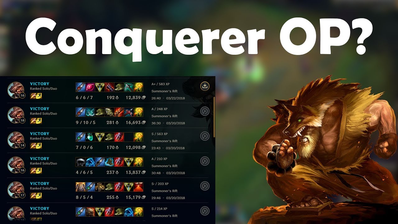 Conqueror is Broken on Udyr