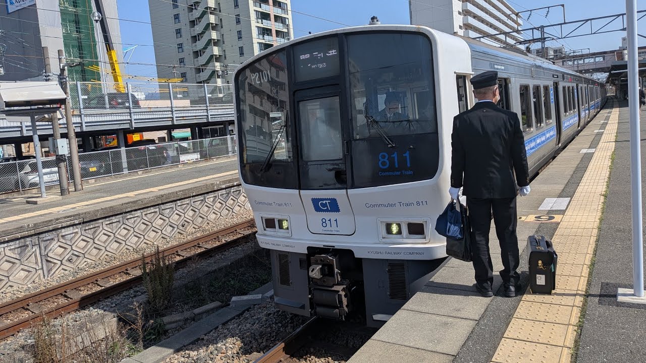 JR九州 811系PM2101 区間快速門司港行き。前面展望