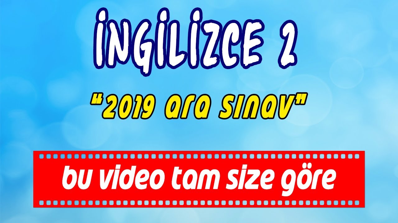 AÖF ingilizce-2  ARA SINAV - hızlı konu anlatım videosu. 