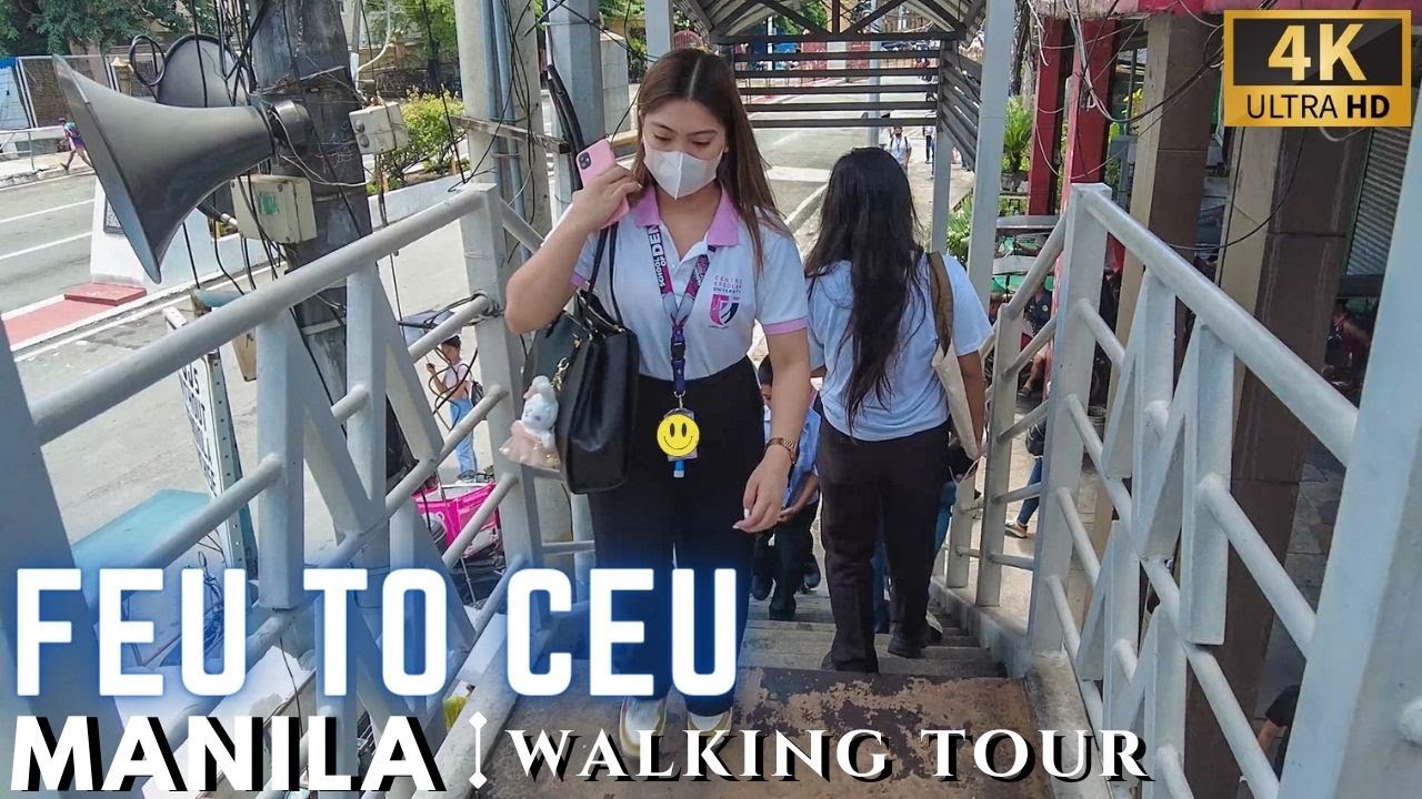 Scenes at the First Day of Class FEU to CEU - MANILA City Walk [4K] Philippines - August 2023