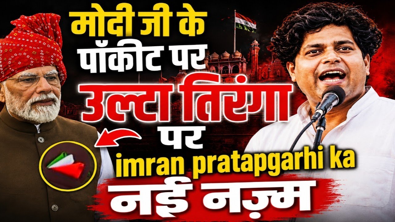 मोदी जी के पाँकीट पर उल्टा तिरंगा पर imran pratapgarhi ka नई नज़्म |15august par imran ka new najam