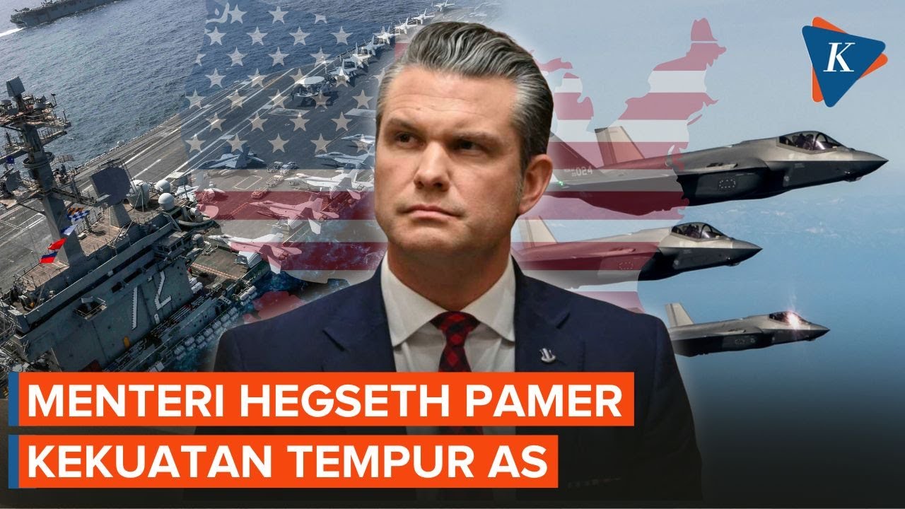 Menteri Perang AS Banggakan Kekuatan Tempur Amerika di Markas Boeing