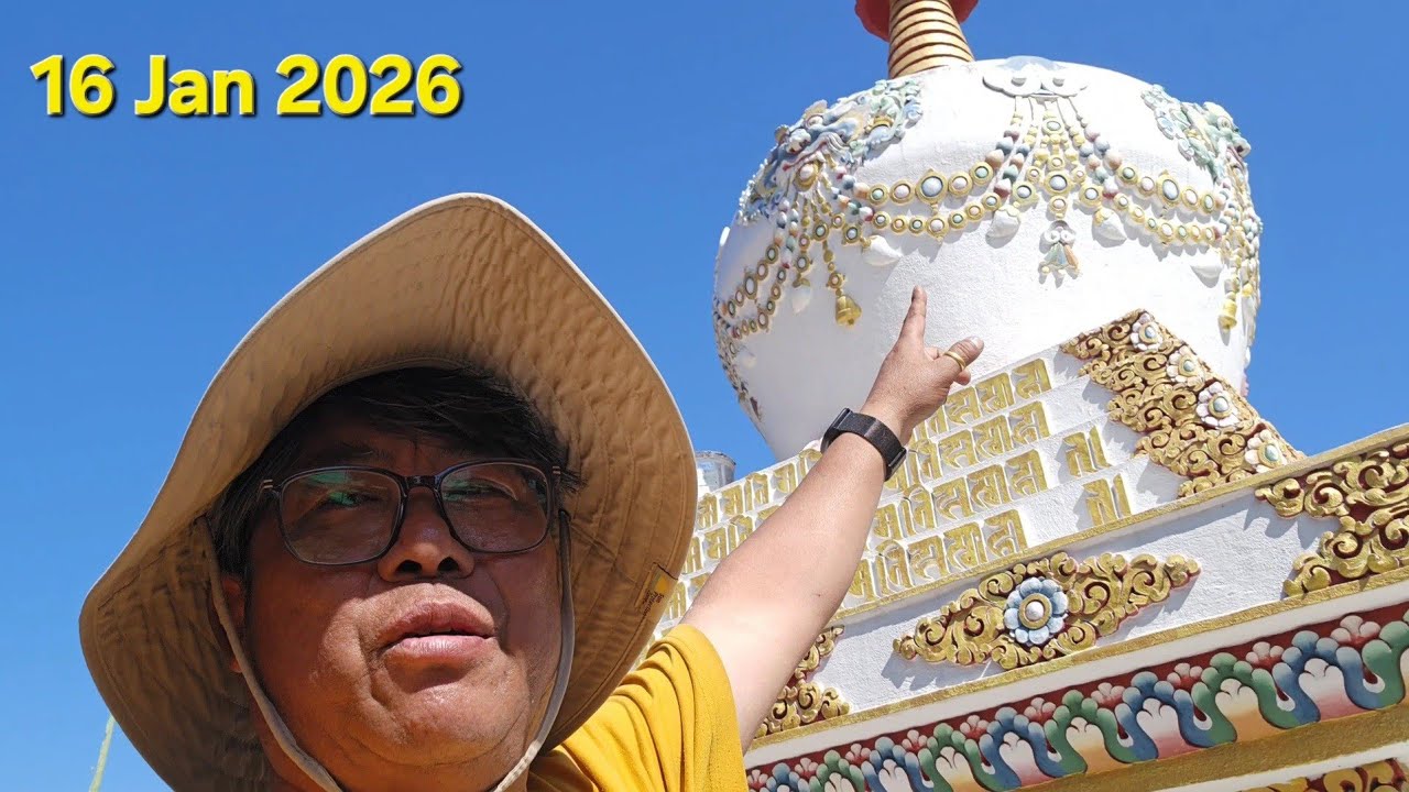 Starting the Whitewashing of Our Family Stupa | Peace & Blessings🙏🙏