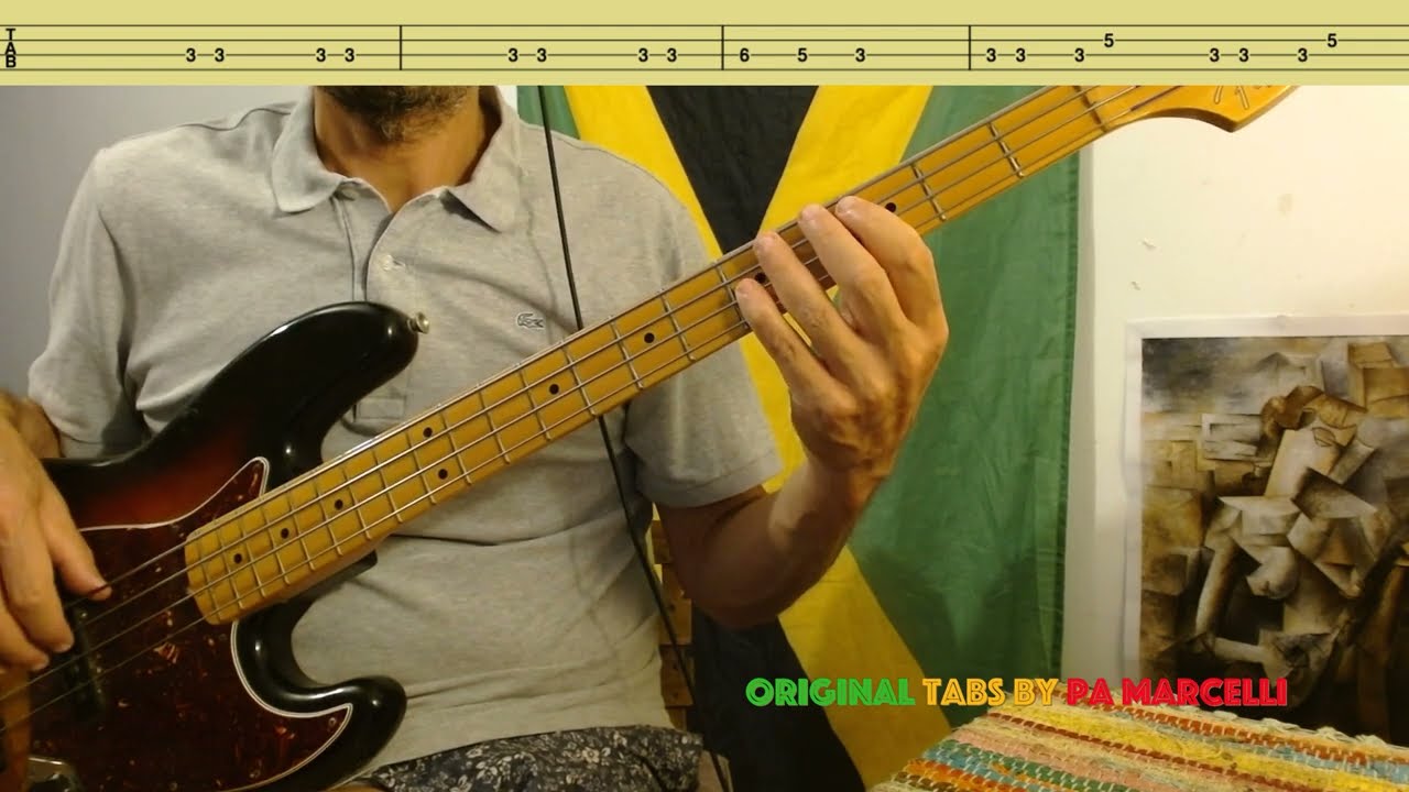 Rat Race - Bob Marley, (Bass Cover, Tab 4k)