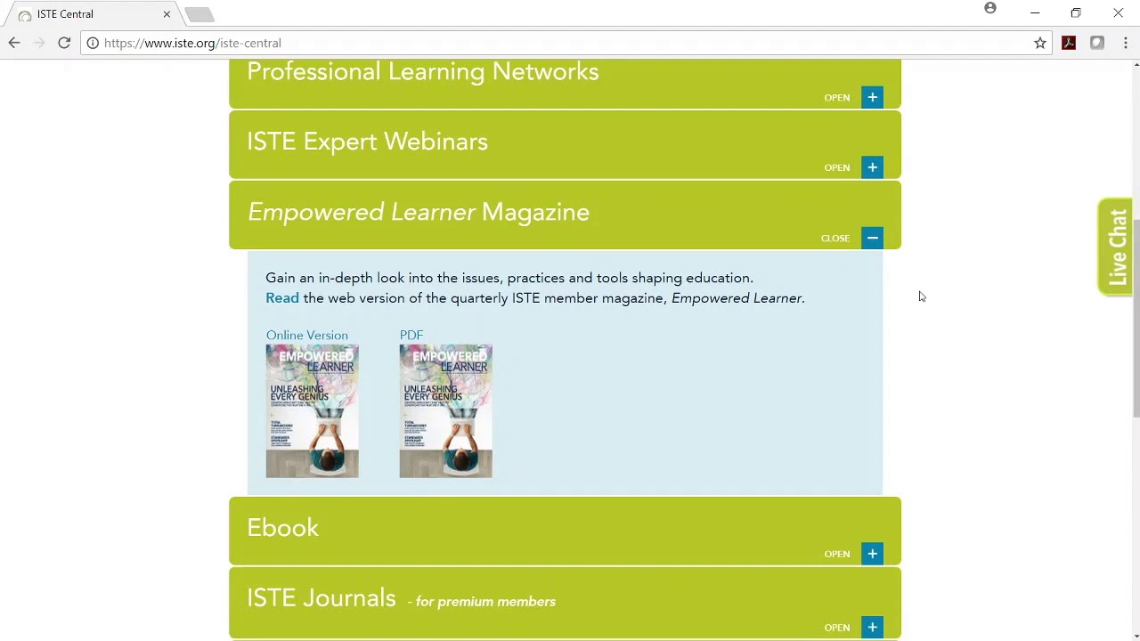 Getting Started with ISTE Central