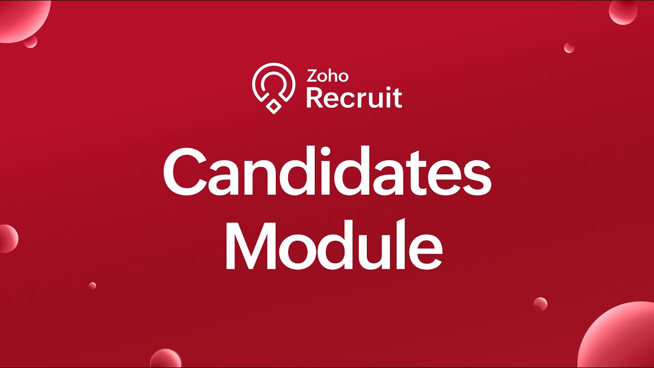 Manage and Track Candidates in Zoho Recruit