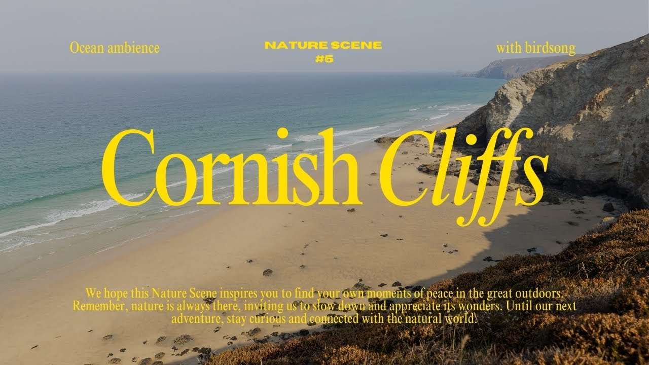 Cornwall Clifftop Views & Ocean Waves | 3-Hour Coastal Ambience for Calm & Focus