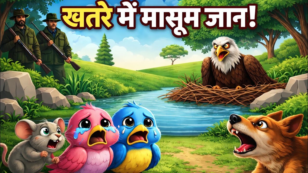 ||राका शिकारी की चालाकी|| ||Raka shikari ki chalaki||  Hindi story moral story