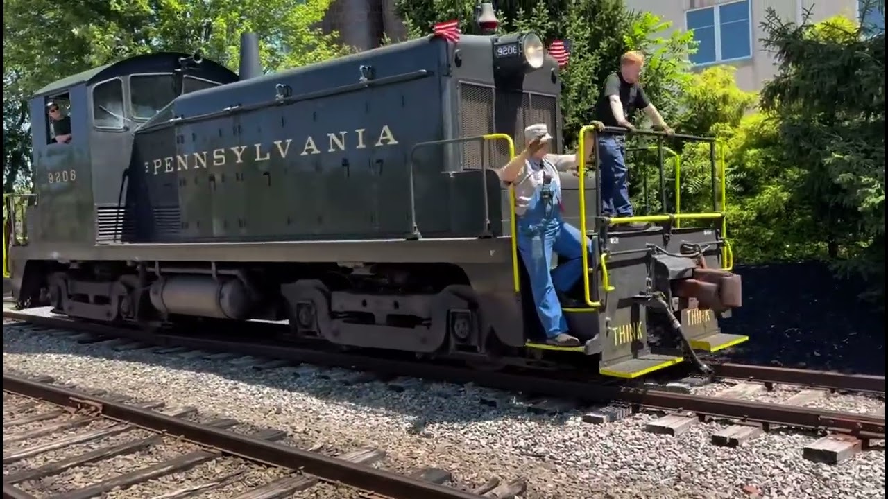 Black River & Western Railroad 9206 arrives at the station. Sometime in August 