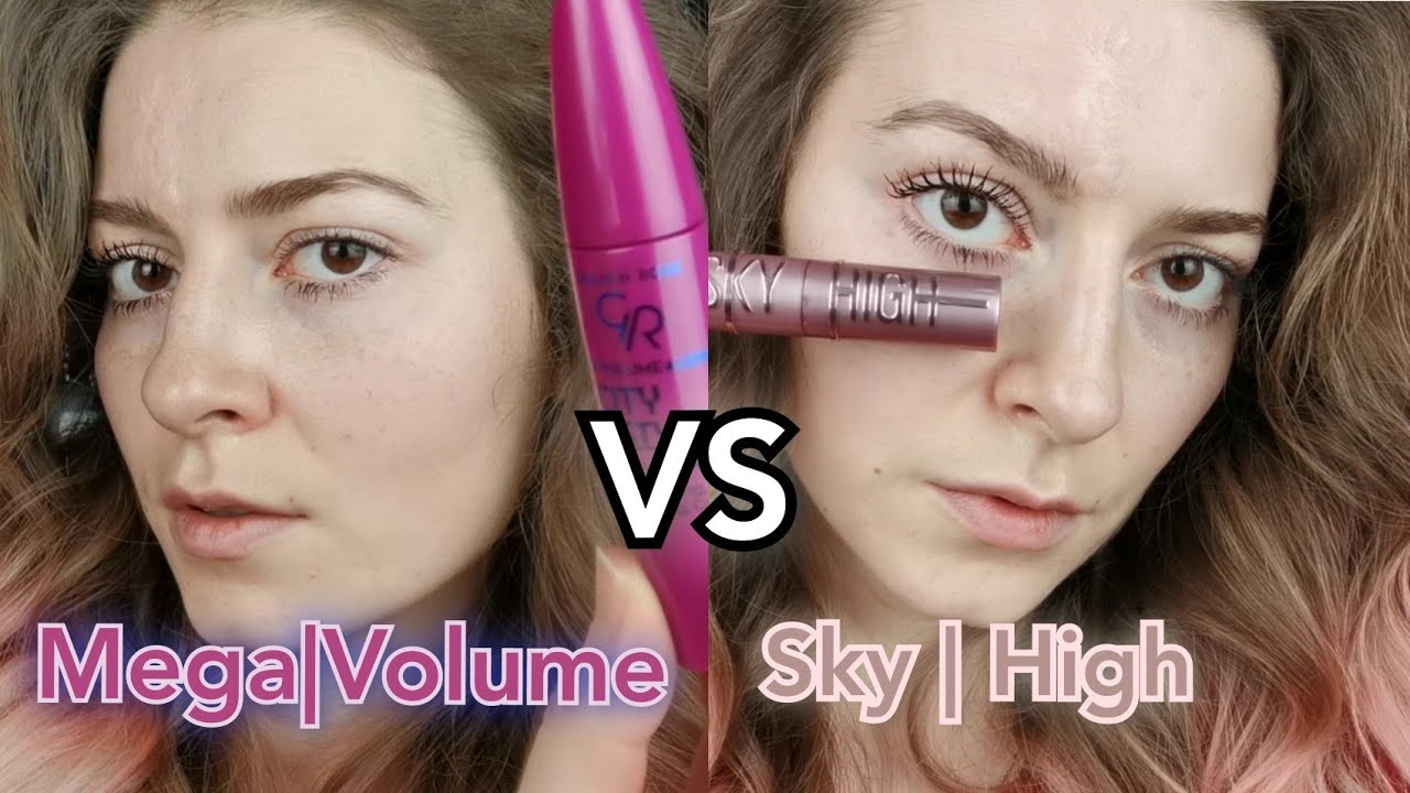 Maybelline Sky High vs Golden Rose Mega Volume Maskara Karşılaştırma | Farka İnanamayacaksınız!