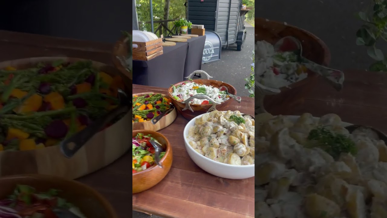 Outdoor wedding catering setup #buffetcatering #foodie #catering #food #bbq #grandbuffet