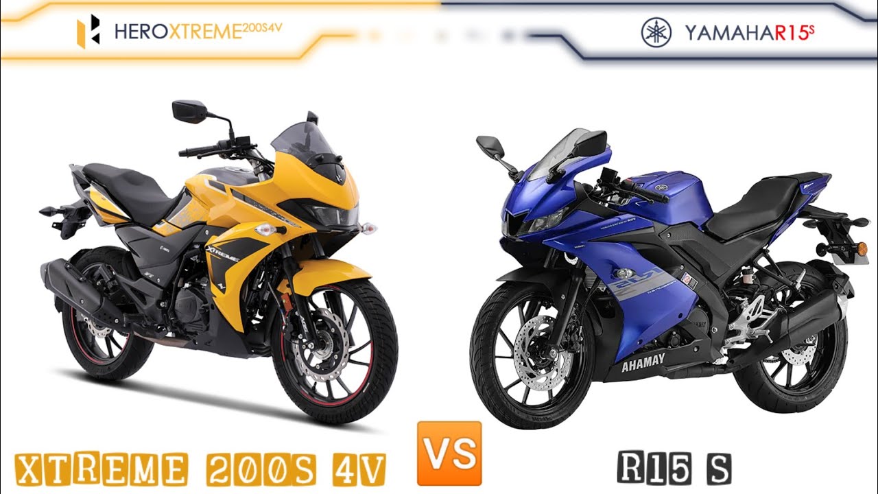 Hero Xtreme 200S 4v 🆚 R15 S Comparison | Mileage | Top Speed | Price | Bike Informer