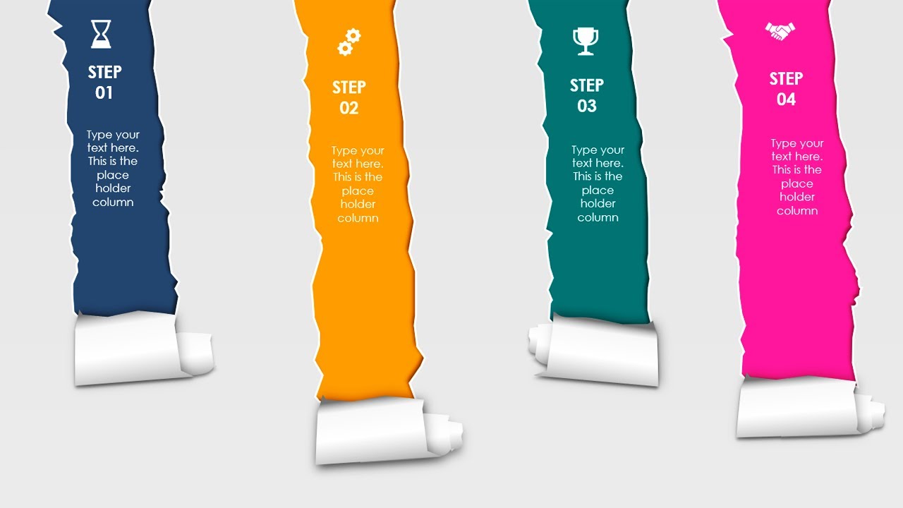 PowerPoint tutorial No 321 Torn Paper Infographic Slide Design in PowerPoint