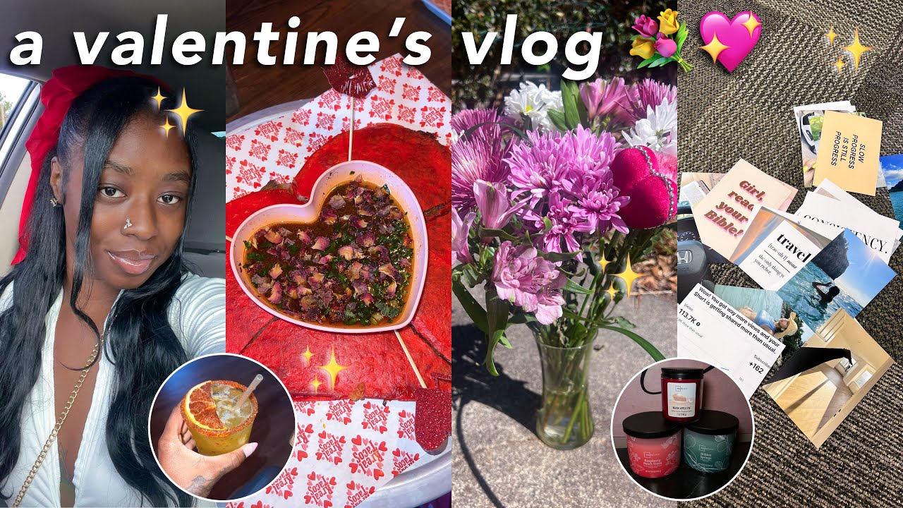 A Self-Care Valentine’s 💗💐 | new hair, vision board, self-love & good vibes…