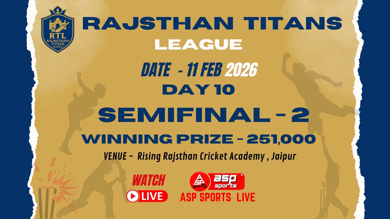 LIVE II DAY 10 II SEMIFINAL 2 II RAJASTHAN TITANS LEAGUE II 2026 II JAIPUR II #cricket