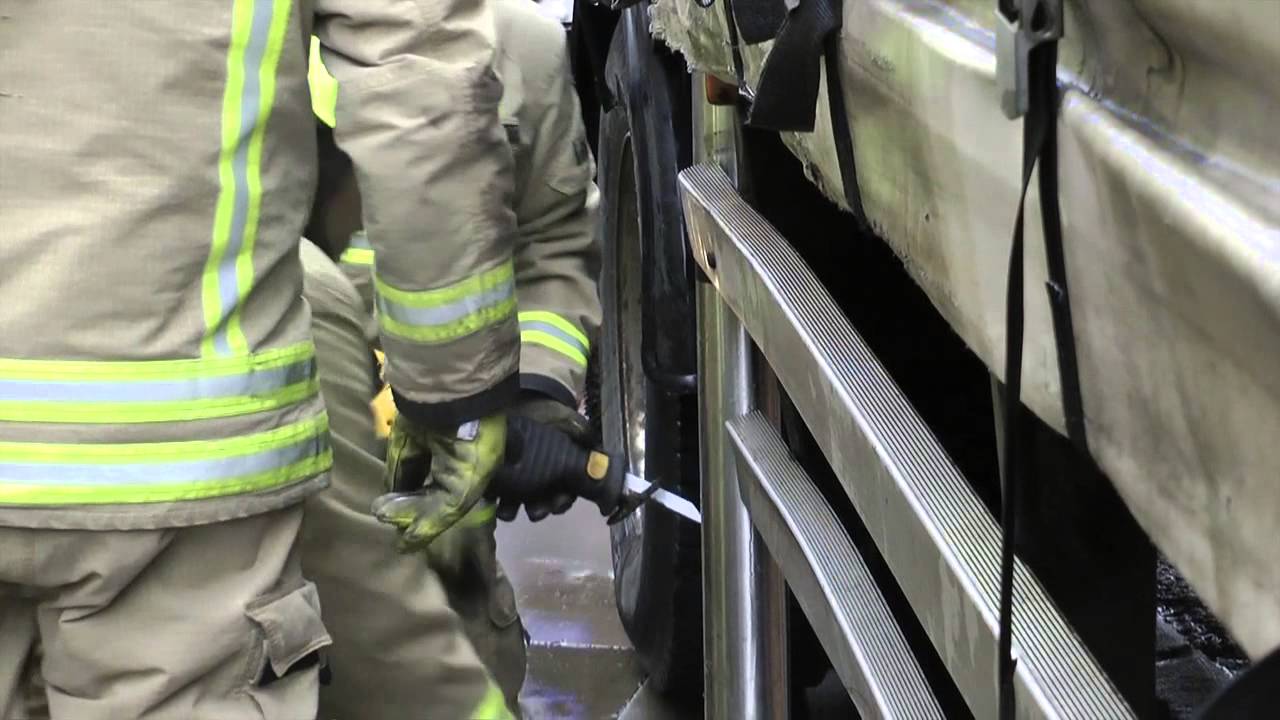 Lorry Stuck On Bollard