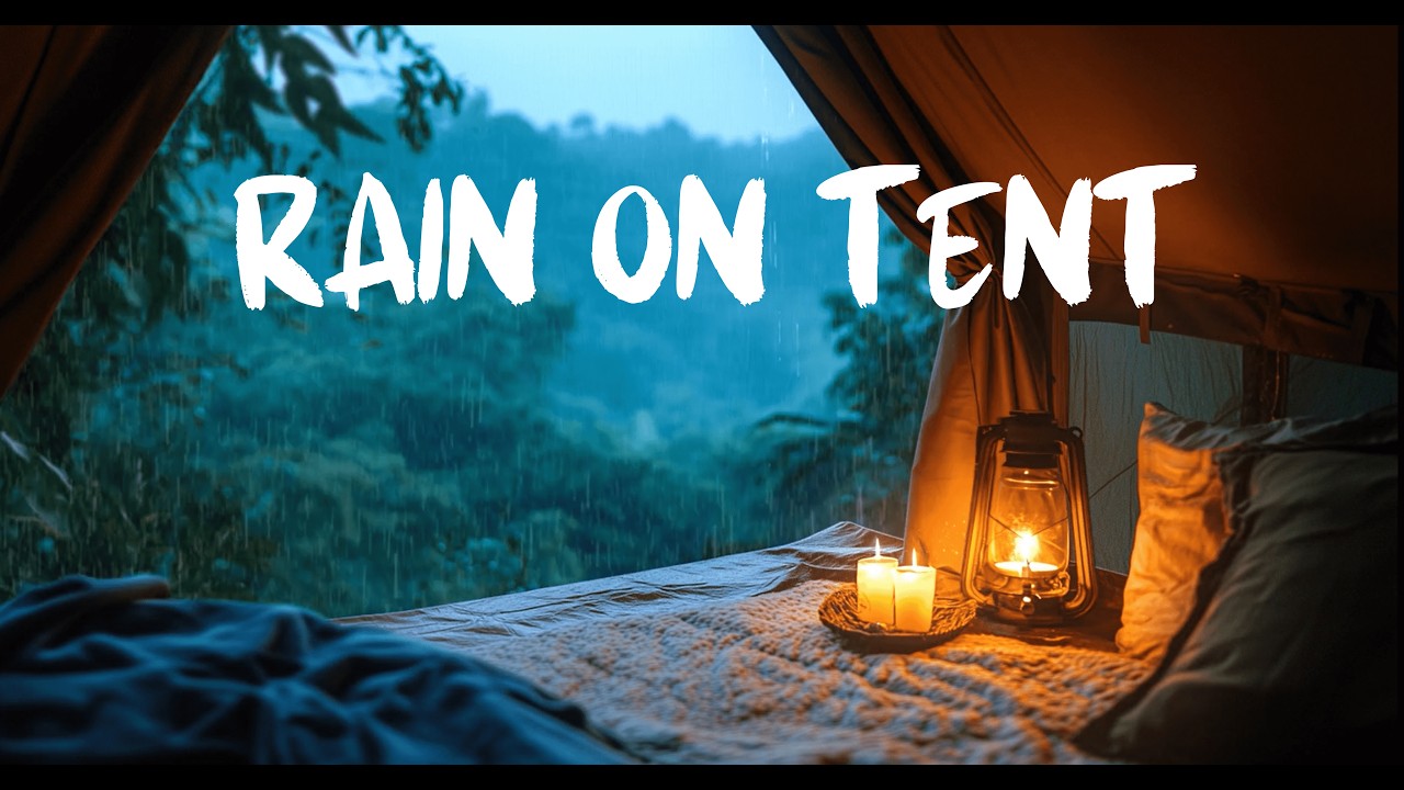 🎧 Relaxing Rain on Tent  |  Sleeping on a rainy day