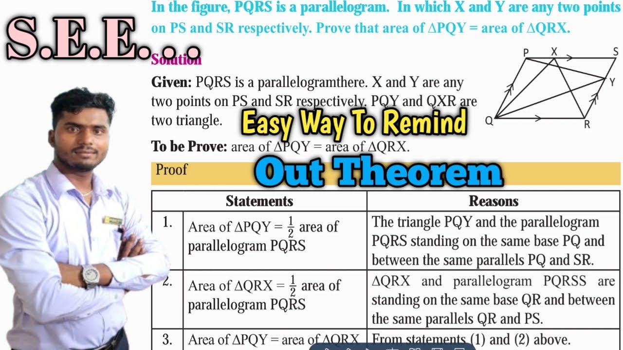 SEE unseen Theorem | Important Out theorem For SEE Exam2082|based on area of triangle  parallelogram
