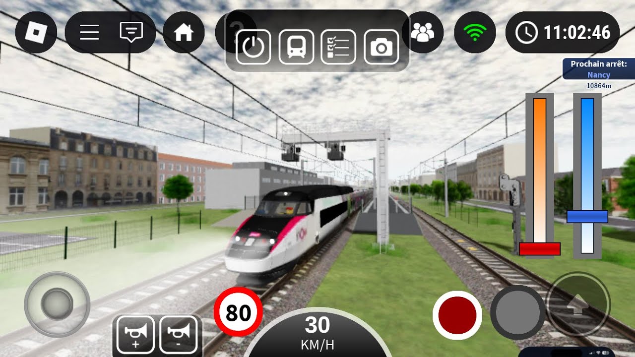Trajet en TGV de Dijon à Nancy sur Roblox 