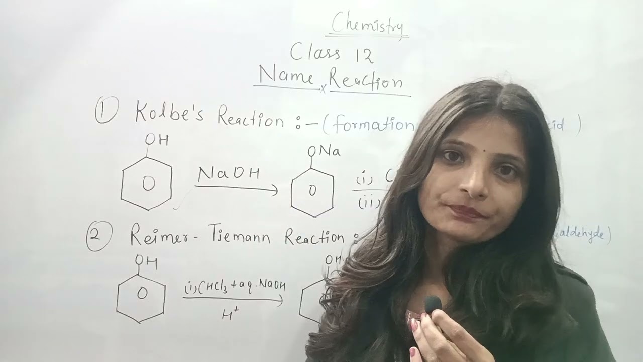 Name reactions Kolbe's reaction & reimer teimann reaction 