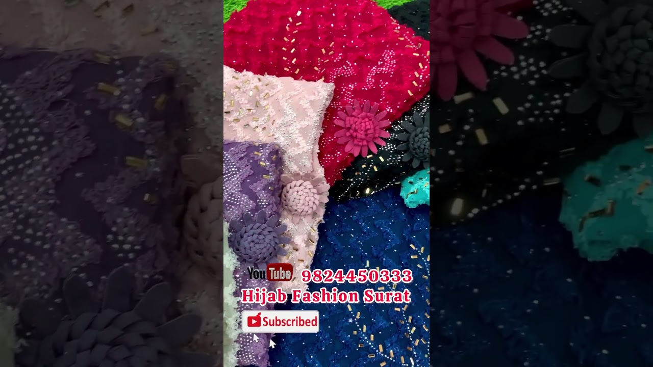 Hijab,Shawl, Stole & All Type Burkha Material Biggest MFG.in Surat || #youtube #hijab #viral #like