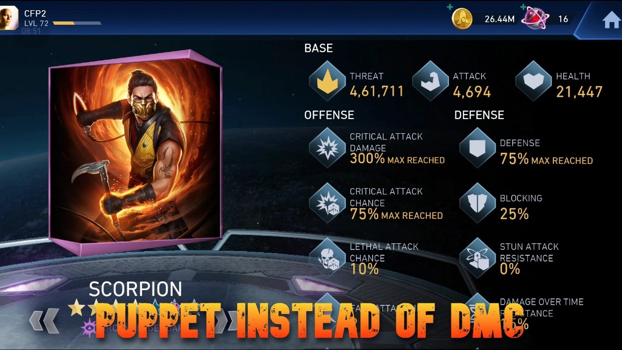 Passive stats in Scorpion instead of Dark Metal Cards | This is Magic | Injustice 2 Mobile