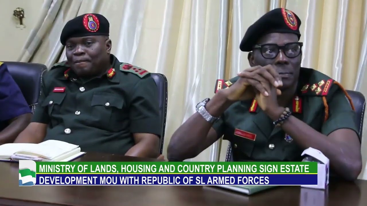 The ministry of lands housing and country planning signs MOU with Sierra Leone armed force.