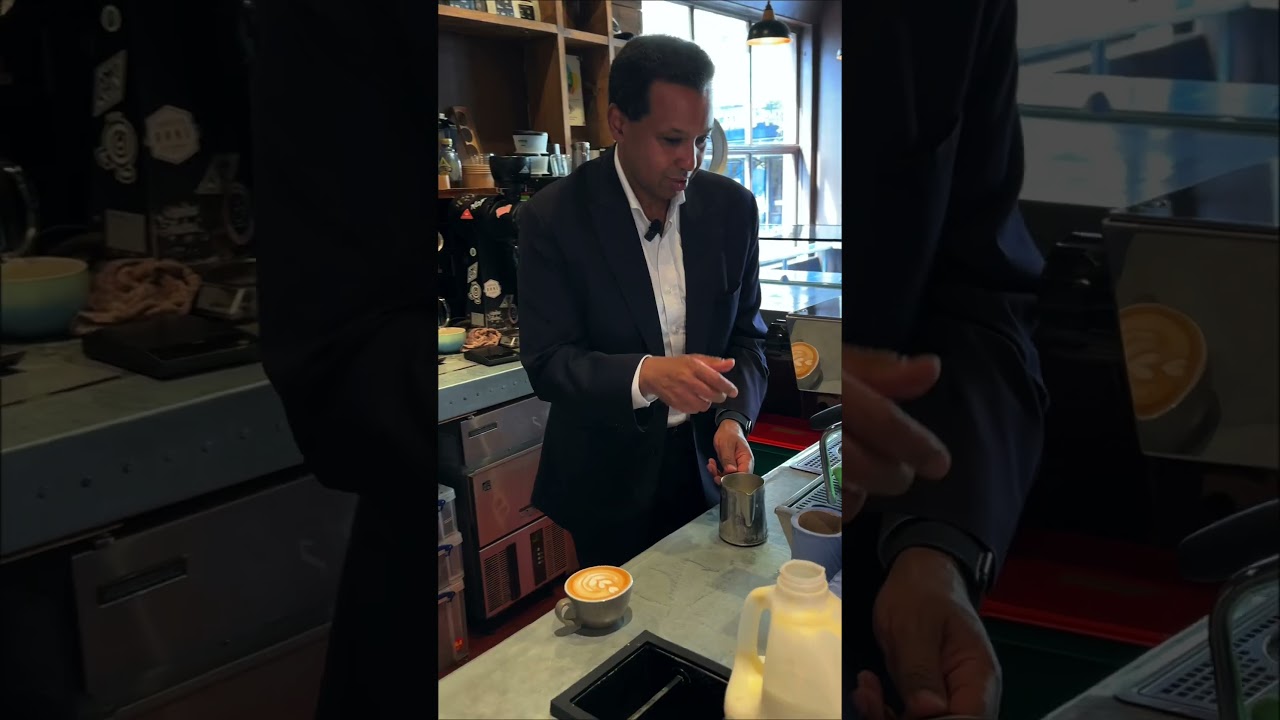 Rageh Omaar Makes a Latte with Tamp Coffee UK