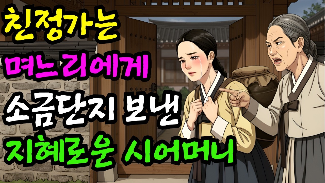 시어머니가 처음 친정 가는 며느리에게 소금 단지를 지게 한 기막힌  이유| 야담·민담·전설·설화·옛날이야기·오디오북