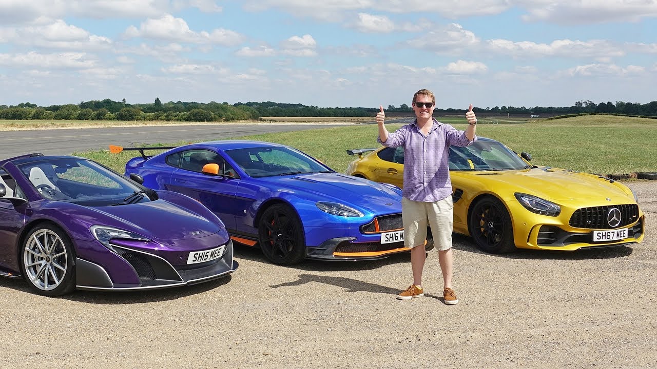 DRAG RACE: McLaren 675LT vs AMG GT R vs Aston Martin GT8