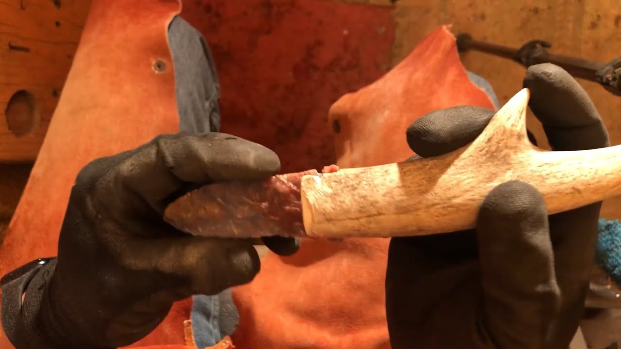 Deer horn Knife construction 