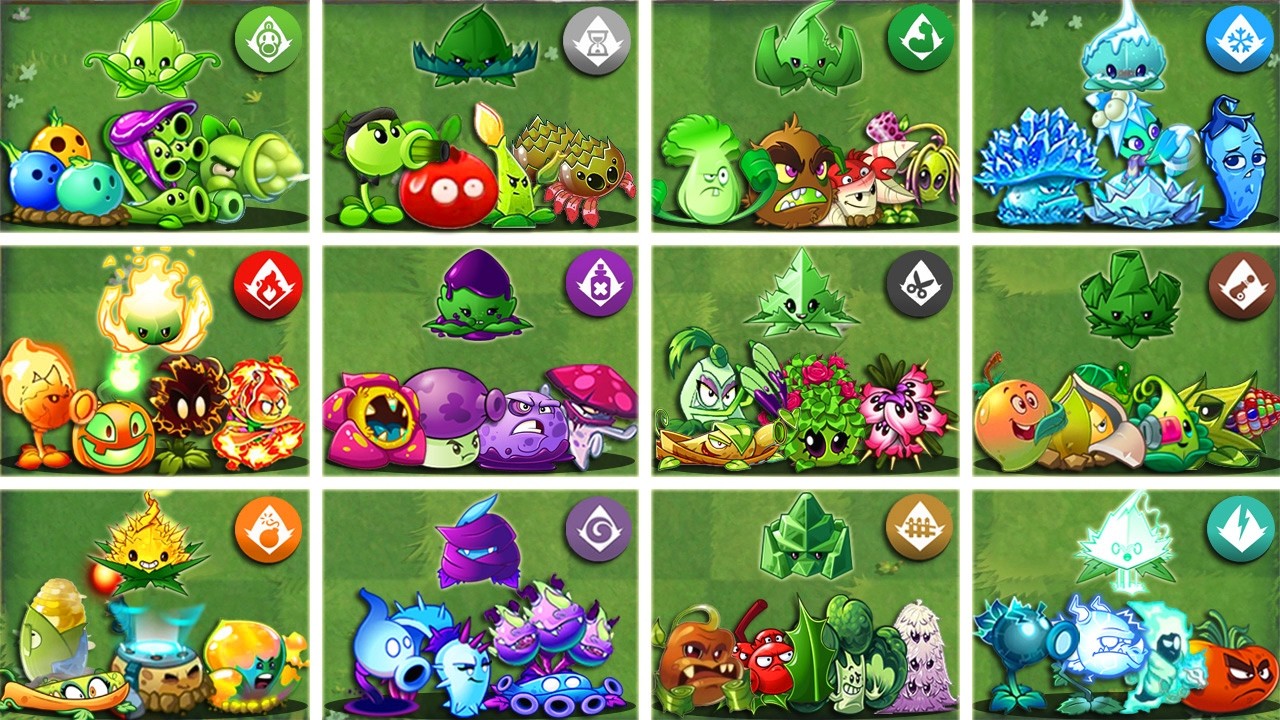Random 12 Team Mint & 4 Plants Vs 4 Team Zombie - Who will win? - Pvz 2 Team Plant Vs Team Plant
