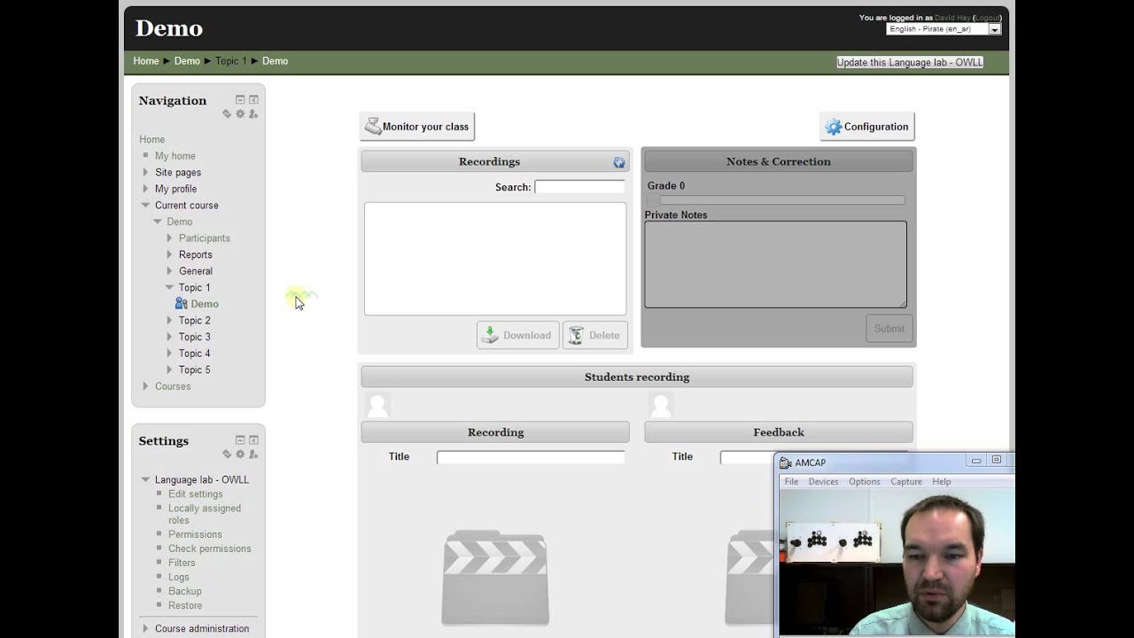 Moodle Language Lab Demo