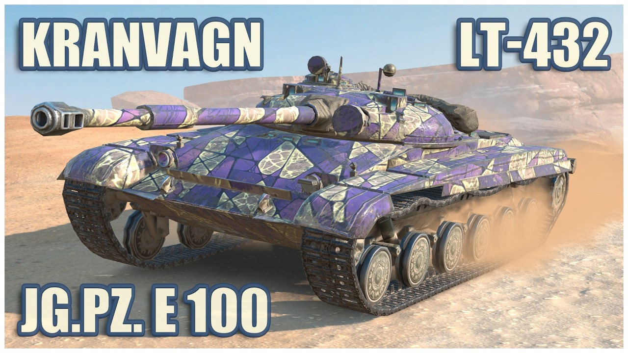 Jg.Pz. E 100, Kranvagn & ЛТ-432 • WoT Blitz Gameplay