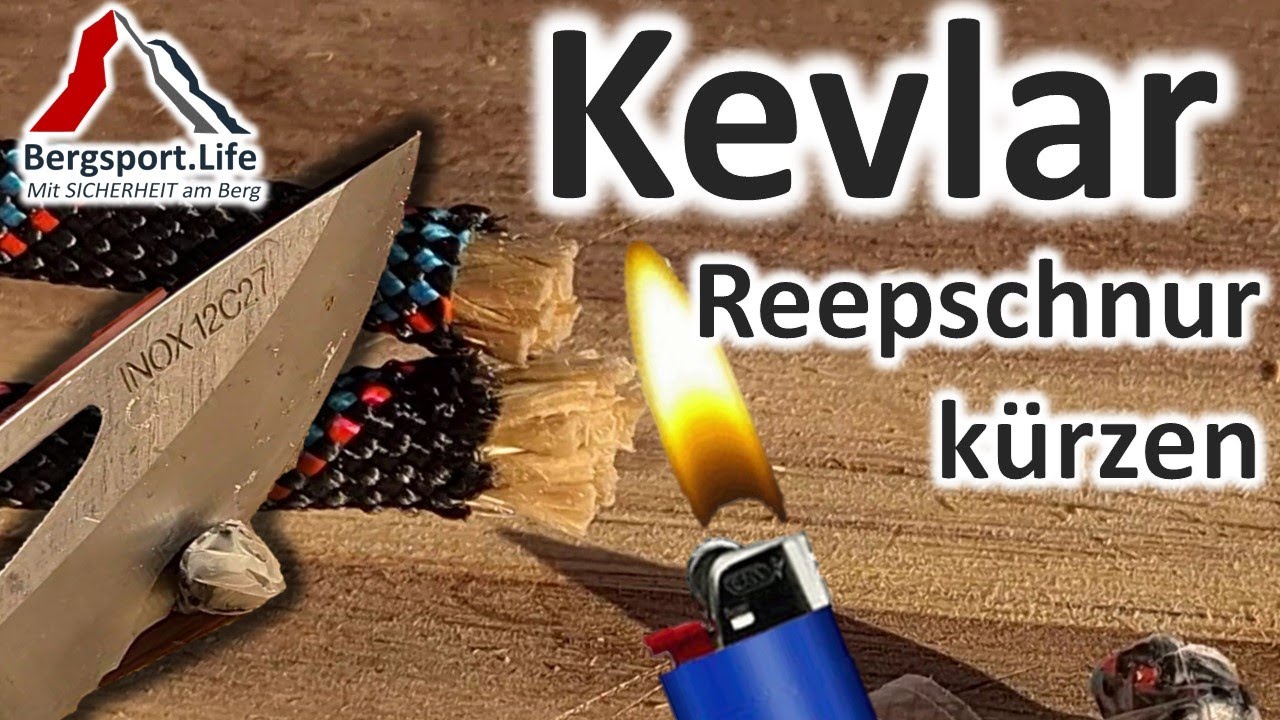 Kevlar Reepschnur kürzen und verschmelzen