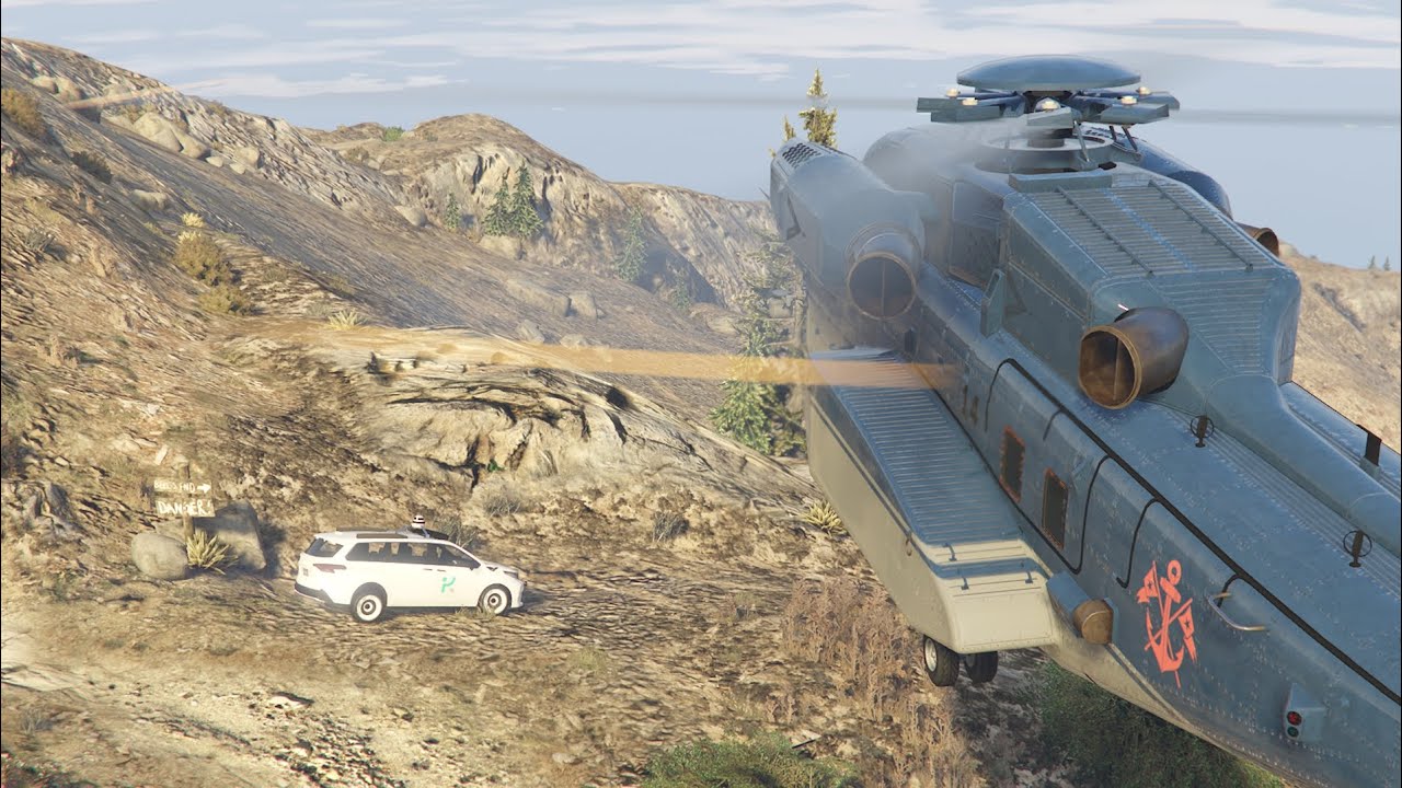AI taxi Vs Mount Chiliad - GTA Online