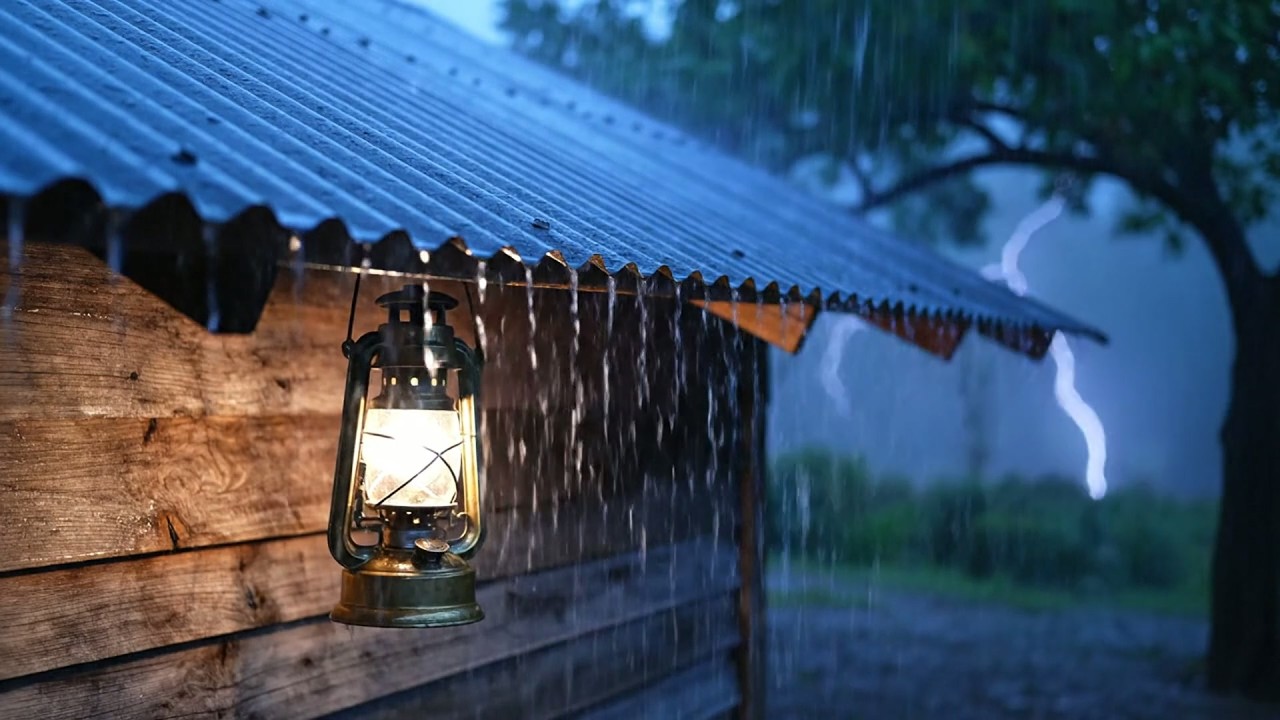No Ads Rain Sounds for Sleeping – Mountain Cabin Rain ASMR for Relaxing Night
