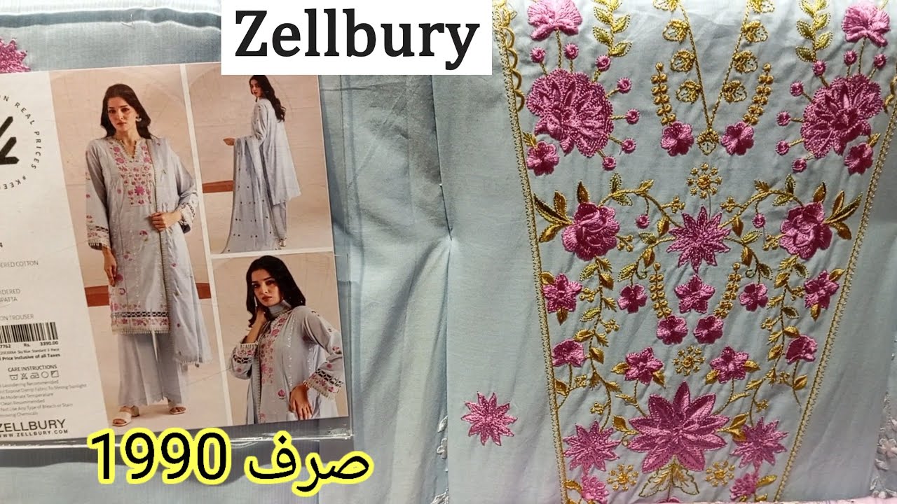 Zellbury new unstitch collection 2025||zellbury cotton collection only 1990